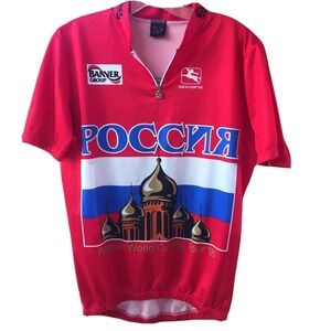 Giordana cycling jersey Size XL Red Bicycle Shirt  (BE27)